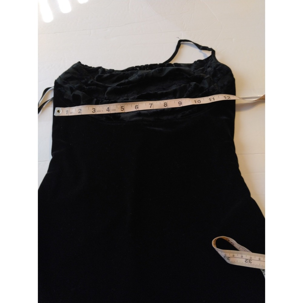 Y2K Rampage Cowl Neck Velour Slip Dress  Size S Whimsigoth Fairy‎ Grunge Goth - Picture 4 of 10